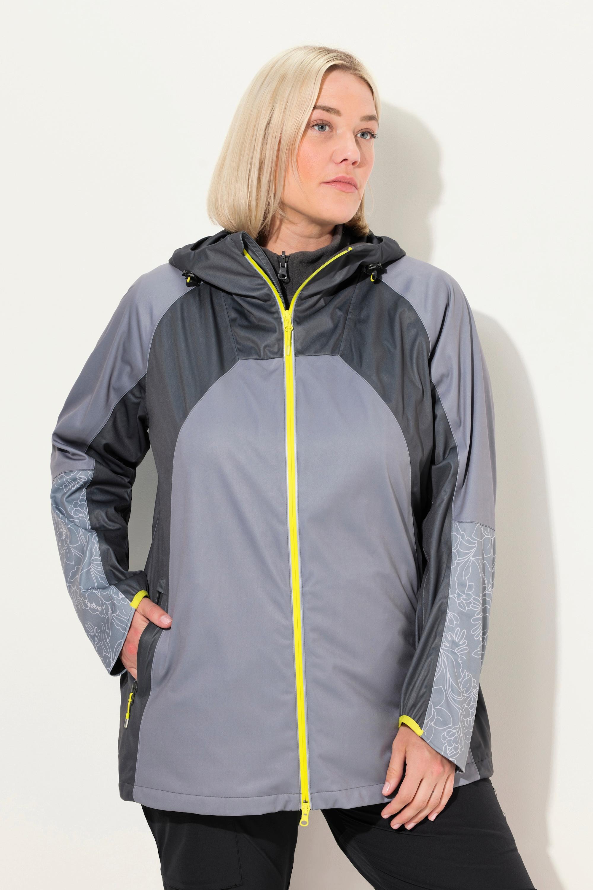 Ulla Popken  Veste technique imperméable, avec veste intérieure et fermeture à glissière à double sens 