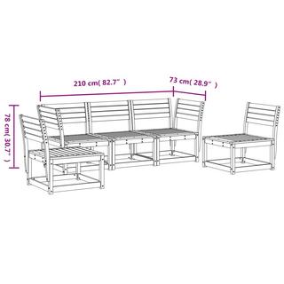 VidaXL Salon de jardin bois de douglas  