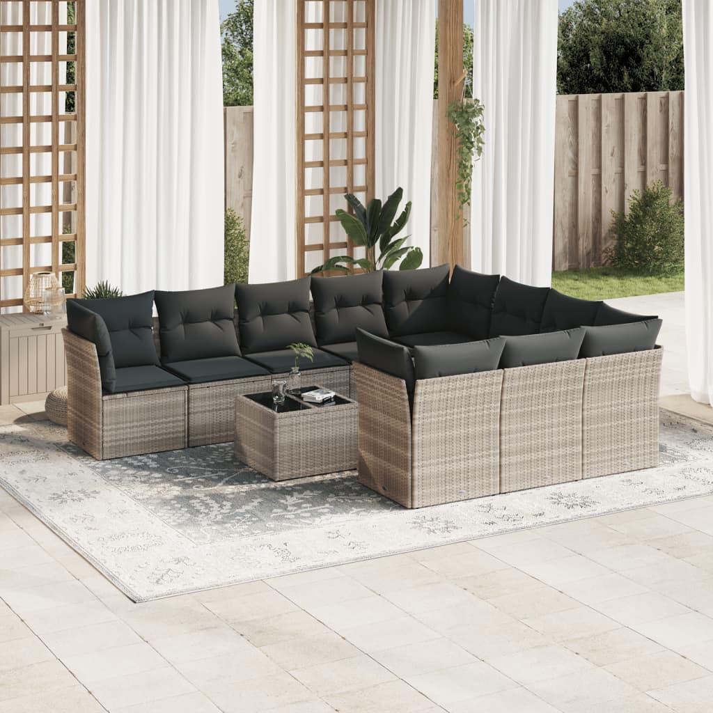 VidaXL set divano da giardino Polirattan  