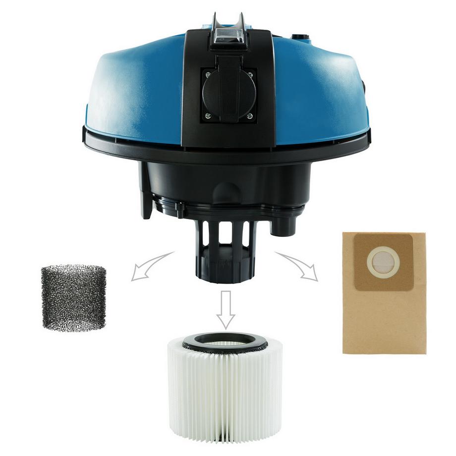 Arebos Industriestaubsauger 5IN1 Staubsauger Nass Trocken 1300 W 30 L  