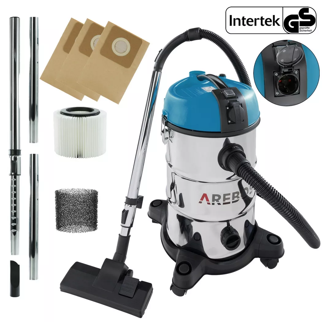 Arebos – Industriestaubsauger 5IN1 Staubsauger Nass Trocken 1300 W 30 L, 330 mm