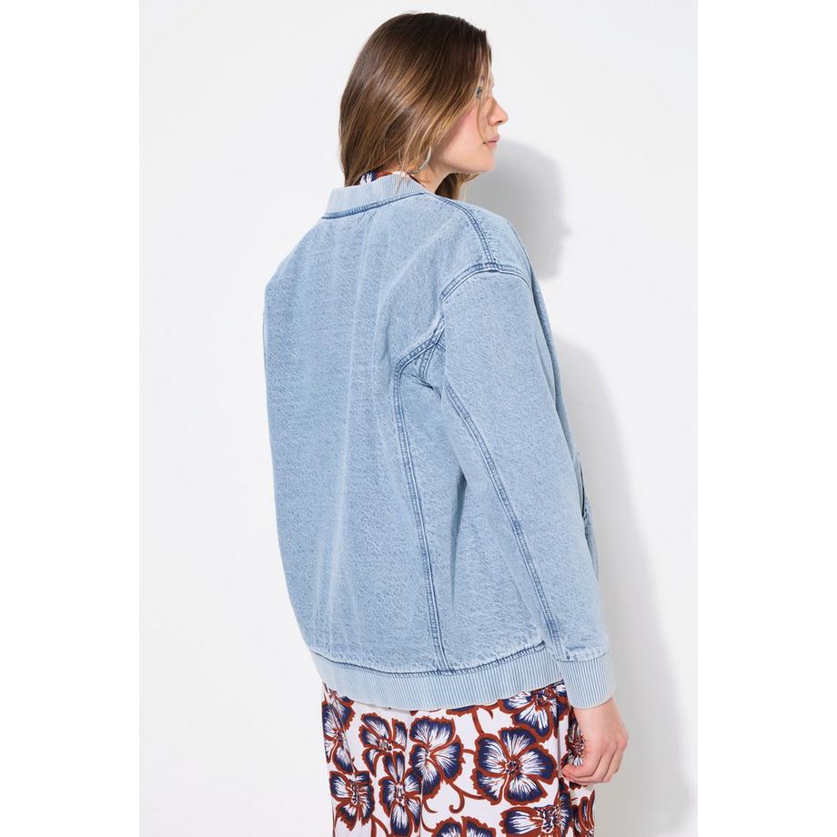 Studio Untold Blusotto di jeans Fodera trapuntata Cerniera nascosta  