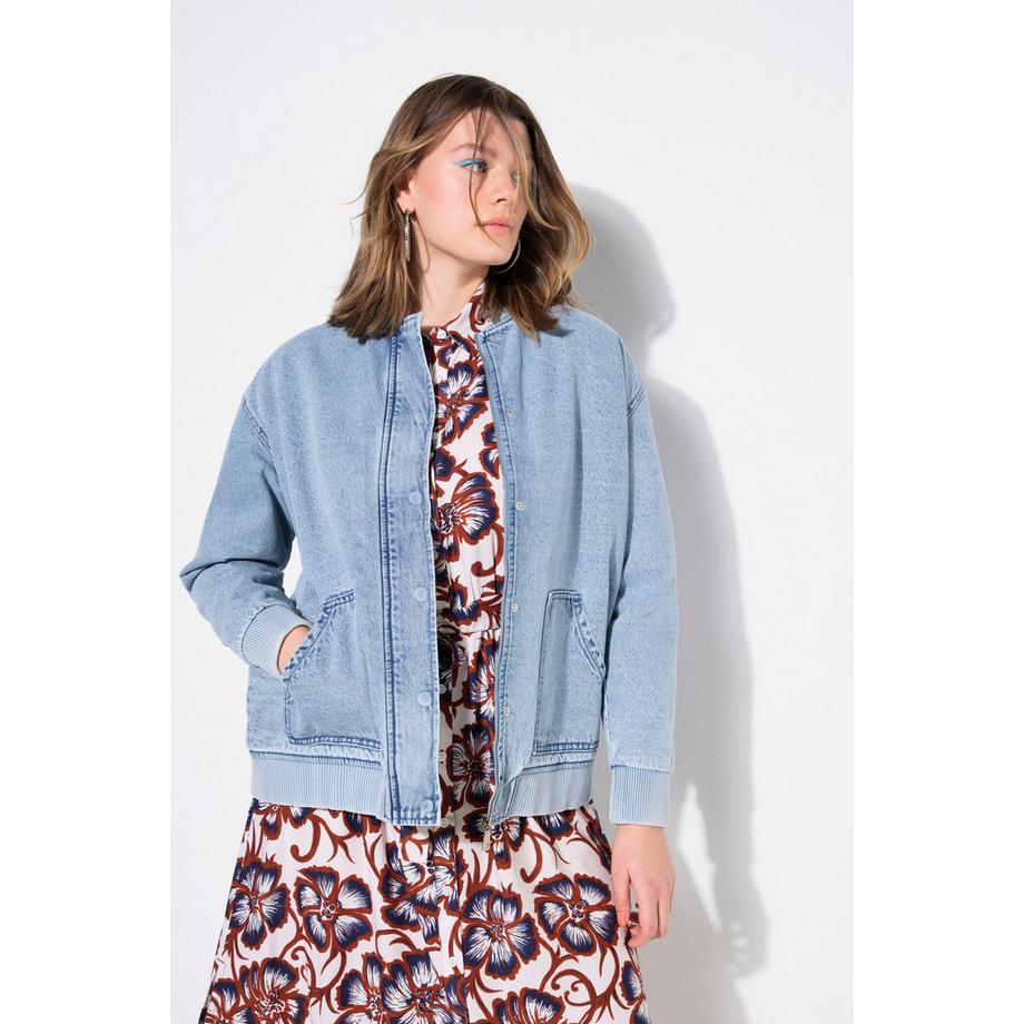 Studio Untold Blusotto di jeans Fodera trapuntata Cerniera nascosta  