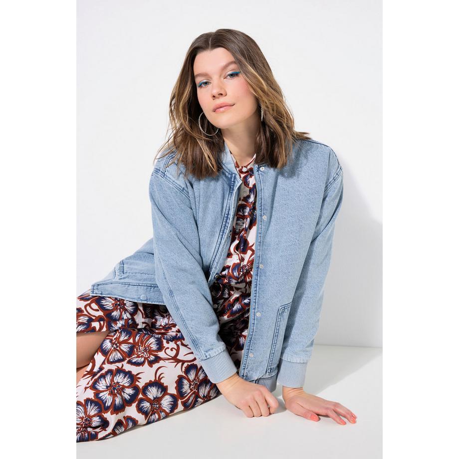 Studio Untold Blusotto di jeans Fodera trapuntata Cerniera nascosta  