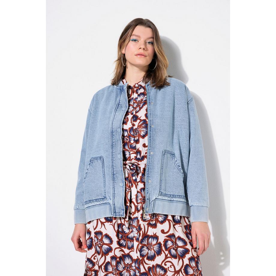 Studio Untold Blusotto di jeans Fodera trapuntata Cerniera nascosta  