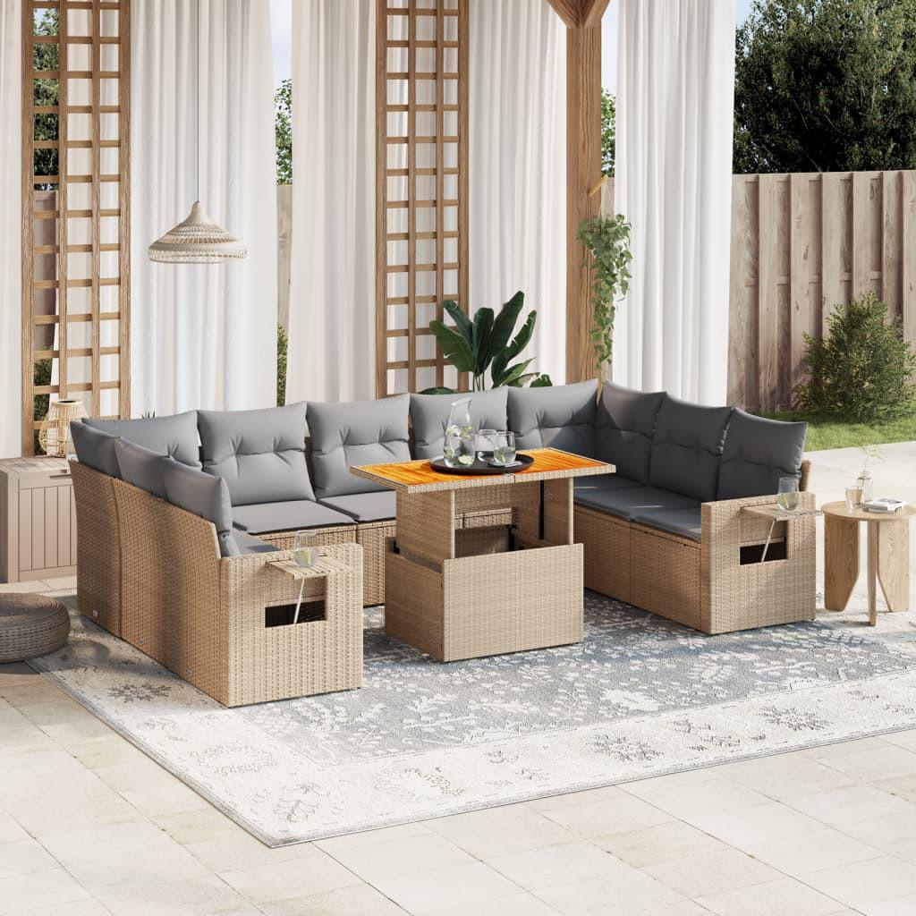 VidaXL set divano da giardino Polirattan  