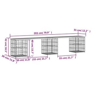 VidaXL Banc de jardin bois  