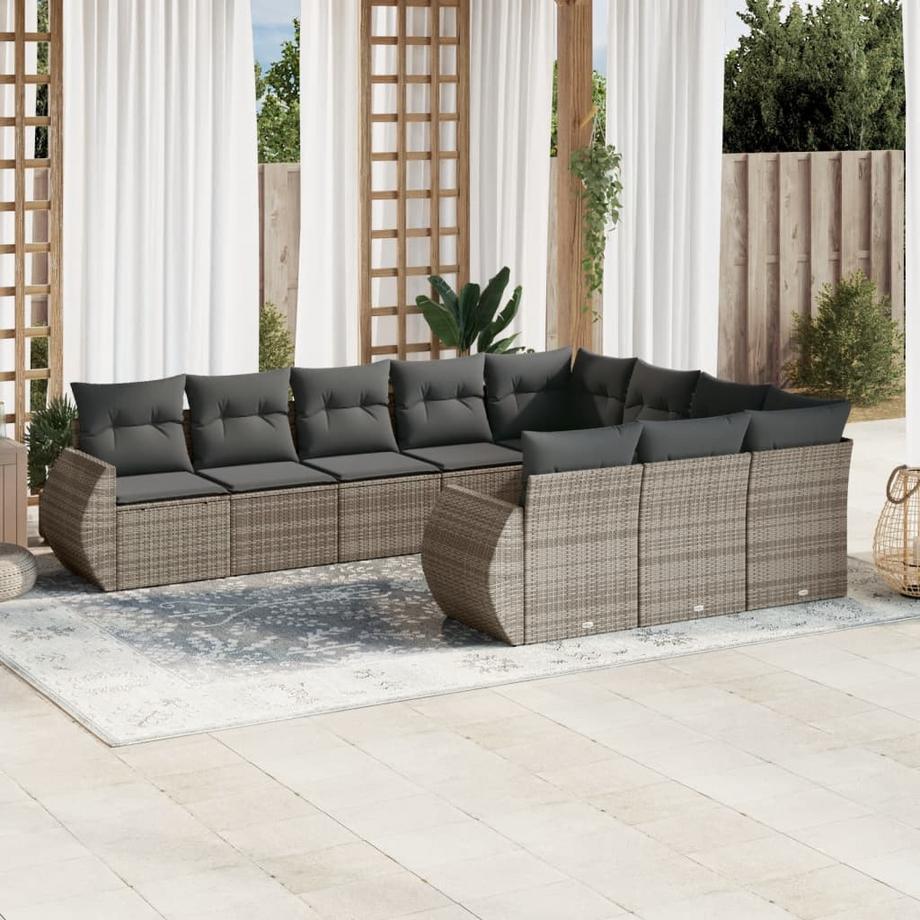 VidaXL Ensemble de canapés de jardin rotin synthétique  