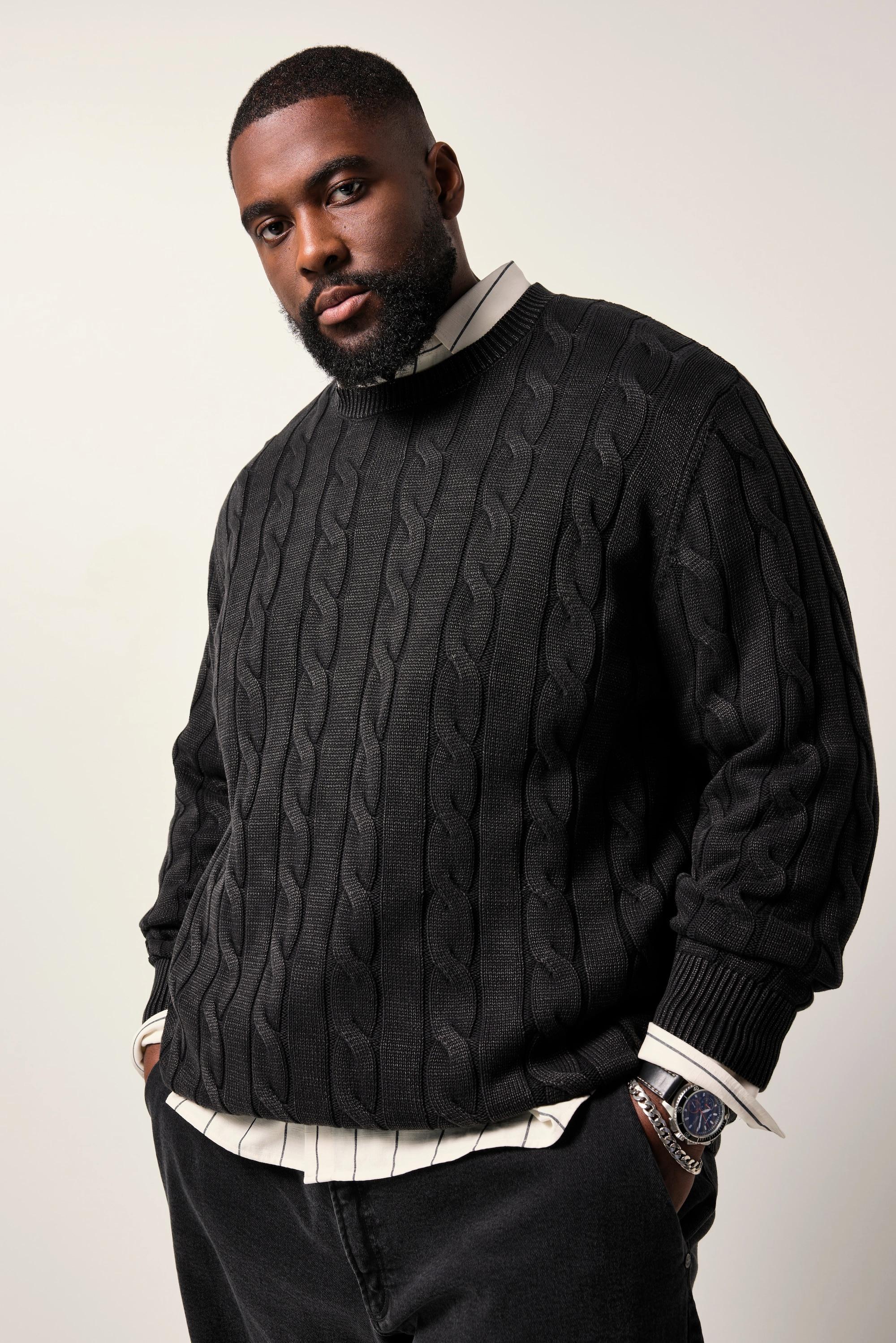 Sthuge Pull Maille Torsadée Style Vintage  