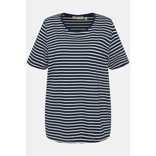 Ulla Popken Maglia pigiama a righe scollo rotondo mezze maniche  