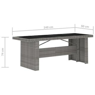 VidaXL Ensemble de salle à manger d'extérieur rotin synthétique  