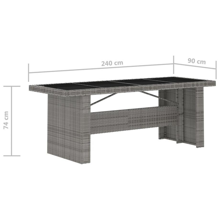 VidaXL set da giardino Polirattan  