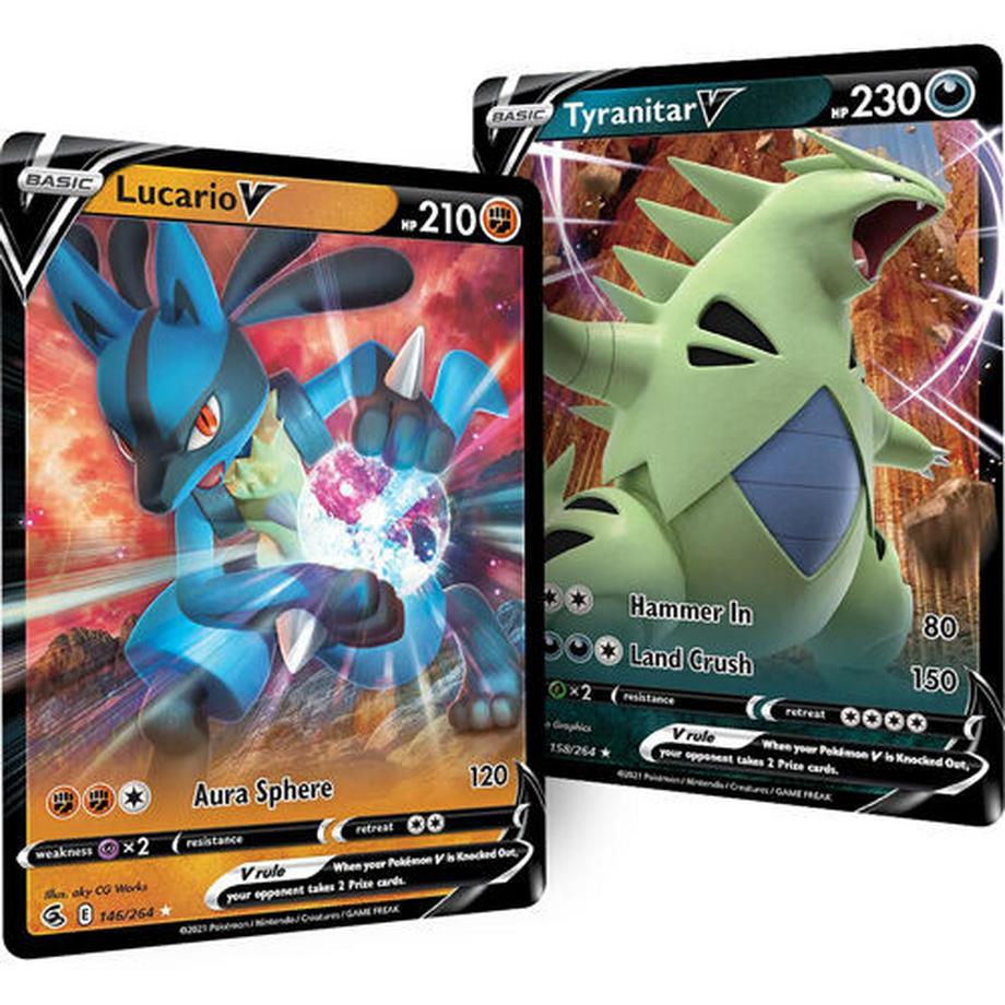 Pokemon  Lucario V & Tyranitar V Heavy Hitters Premium Collection Box - EN 