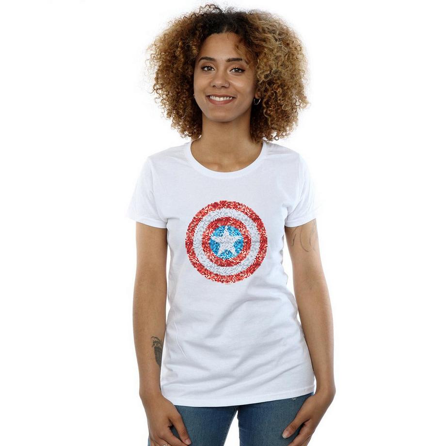 MARVEL Captain America Pixel Shield T-Shirt  