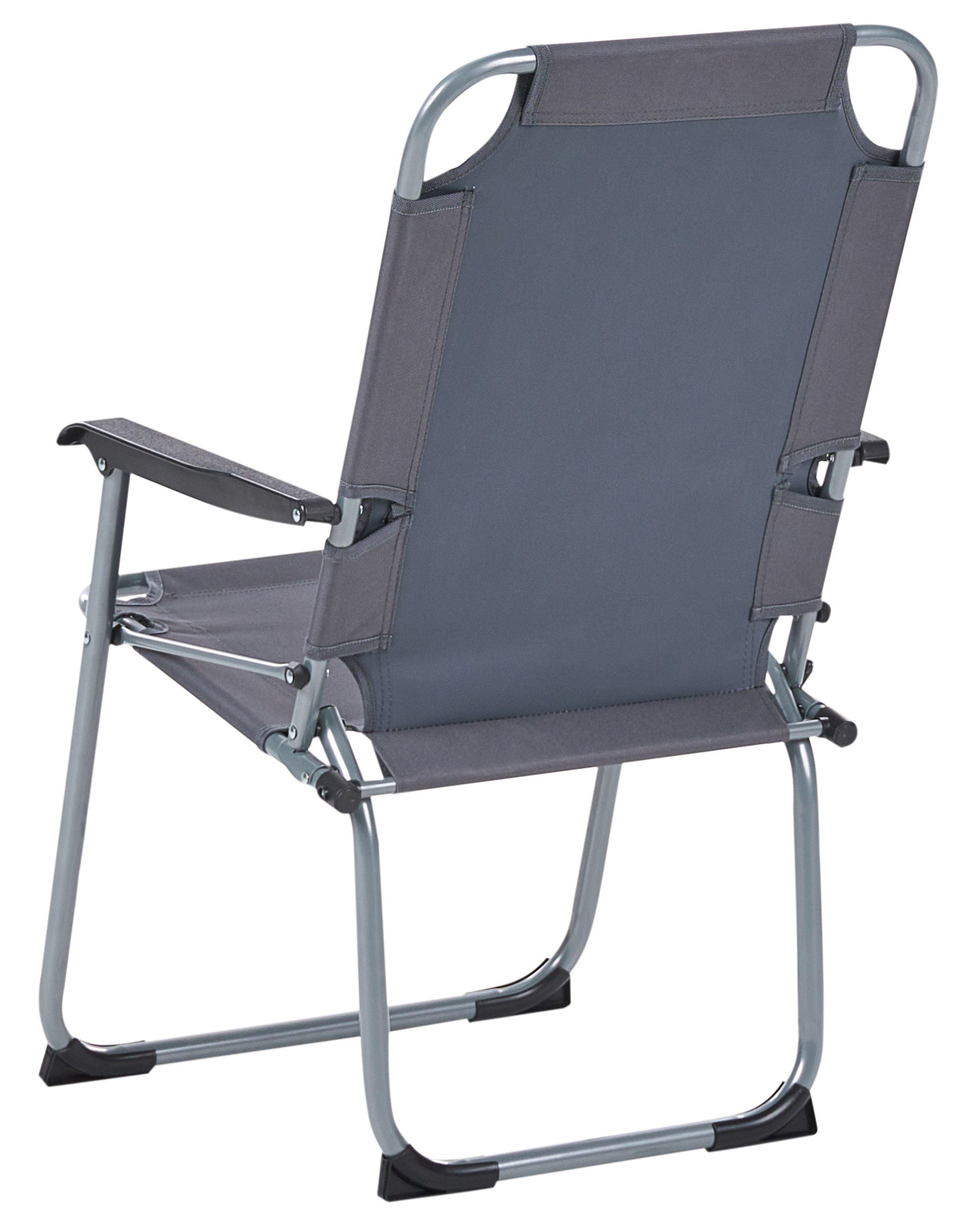 Beliani Gartenstuhl 4er Set aus Stahl Modern GALATSI  