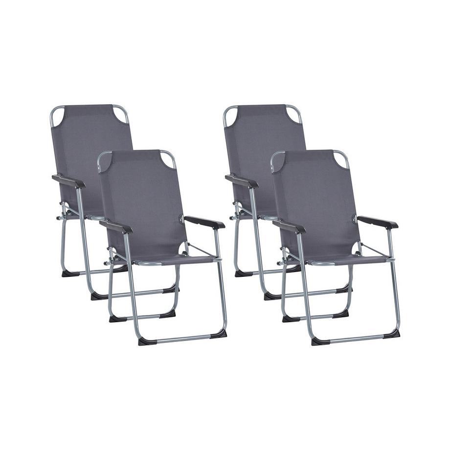 Lot de 4 chaises de jardin en Acier  GALATSI