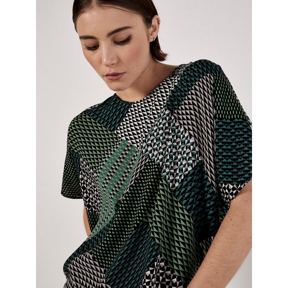 APRICOT T-shirt Patchwork Manches Courtes  