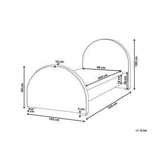 Beliani Bett mit Lattenrost aus Samtstoff Modern NOZAY  