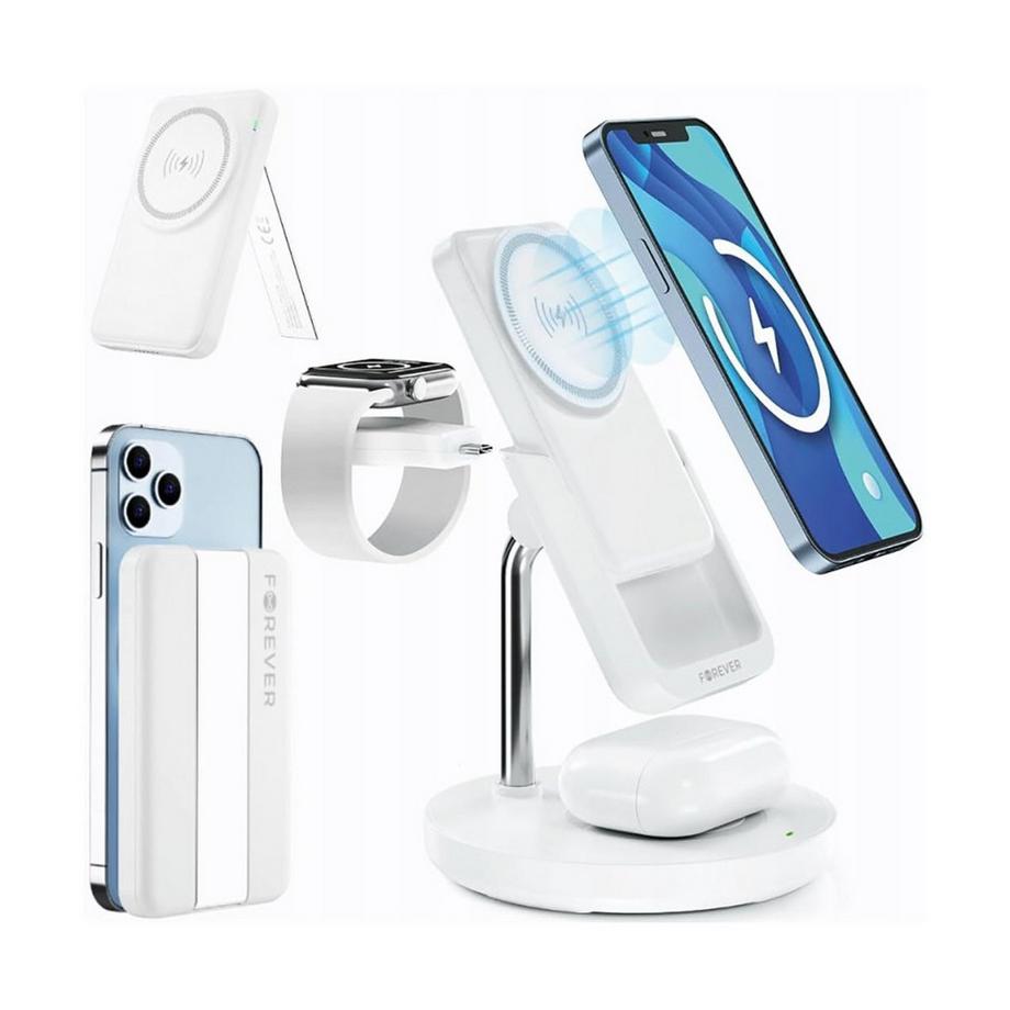 Forever  Qi 4-in-1 Kabellose Ladestation 15W 