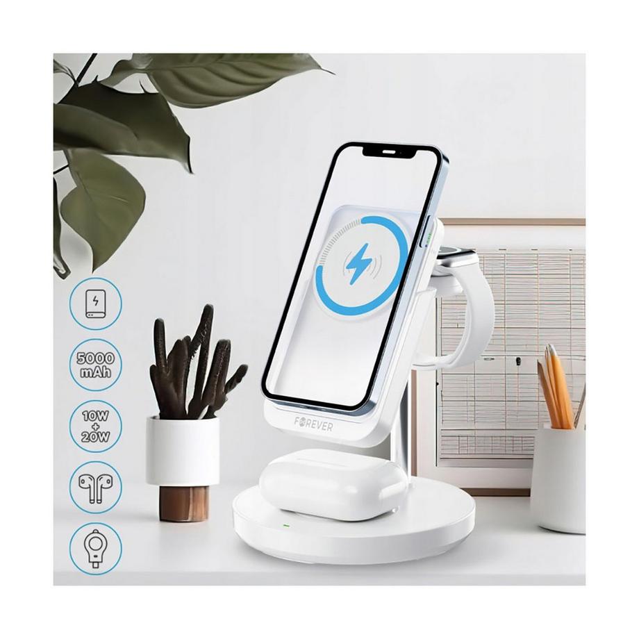Forever  Qi 4-in-1 Kabellose Ladestation 15W 