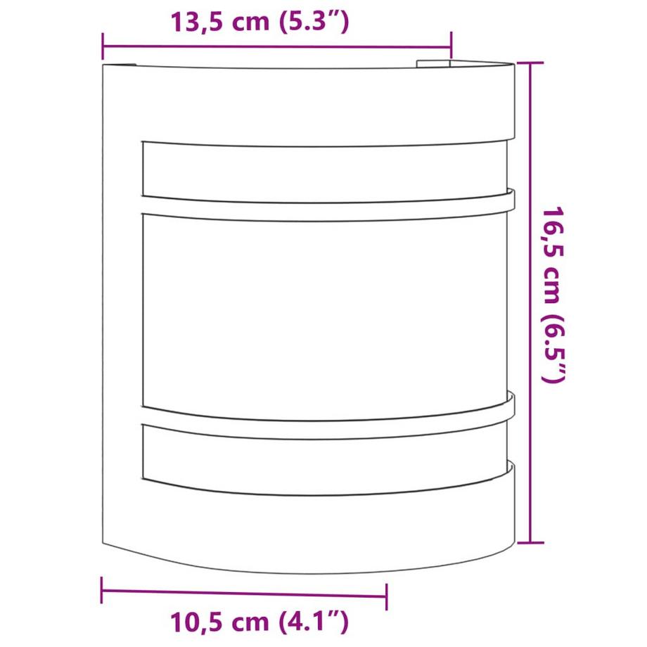 VidaXL applique da parete per esterni Acciaio inossidabile  