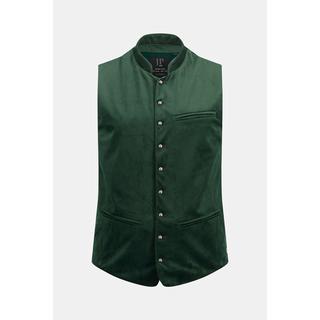 JP1880  Gilet in tradizionale stile Tracht con velluto, collo alto e retro in maglia, fino alla tg. 70 