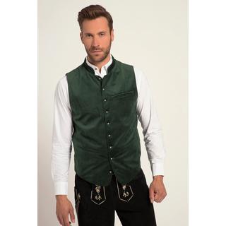 JP1880  Gilet in tradizionale stile Tracht con velluto, collo alto e retro in maglia, fino alla tg. 70 