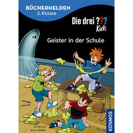 Die drei ??? Kids, Bücherhelden 2. Klasse, Geister in der Schule Blanck, Ulf; Pfeiffer, Boris; Kampmann, Stefani (Illustrationen) Copertina rigida 