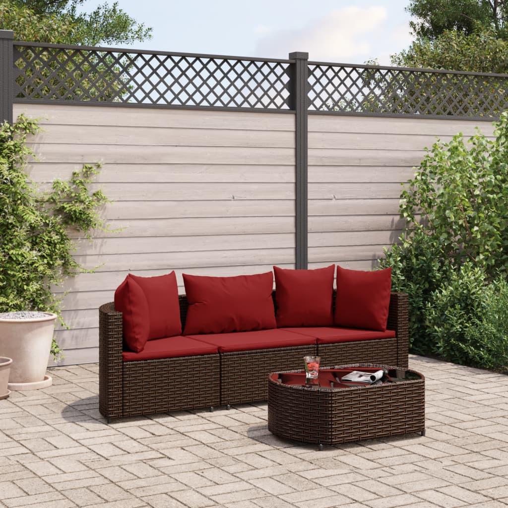 VidaXL Gartensofagarnitur poly-rattan  