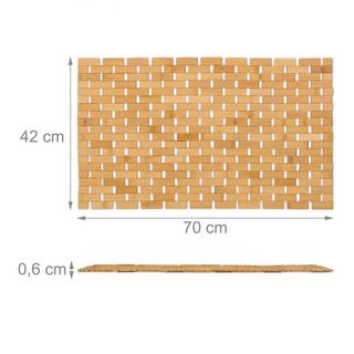 B2X Faltbare Badematte aus Bambus  
