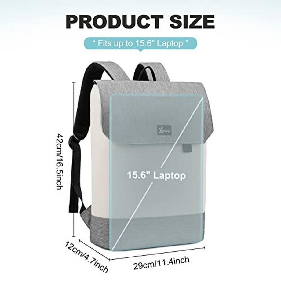 Only-bags.store Sac à dos pour ordinateur portable Sac à dos étanche pour ordinateur portable avec compartiment pour ordinateur portable de 15.6 pouces  