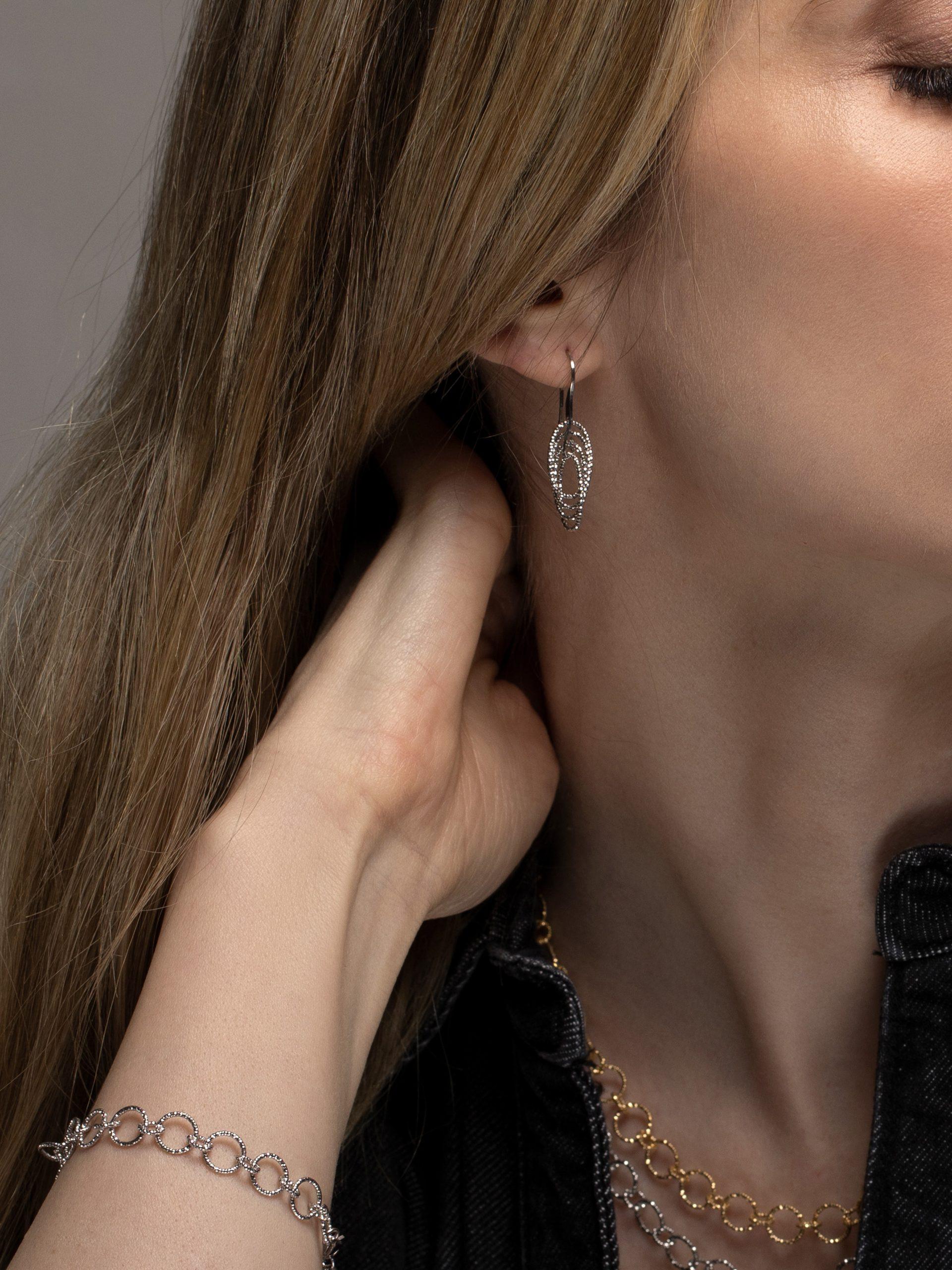 PHANTASYA  Palazzo Ohrring 1886 Rhodiniert 