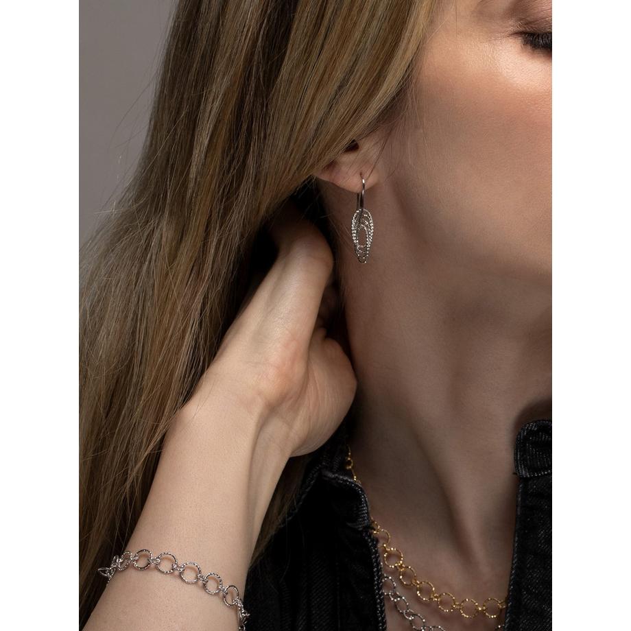 PHANTASYA  Palazzo Boucles d'oreilles 1886 Plaqué rhodium 