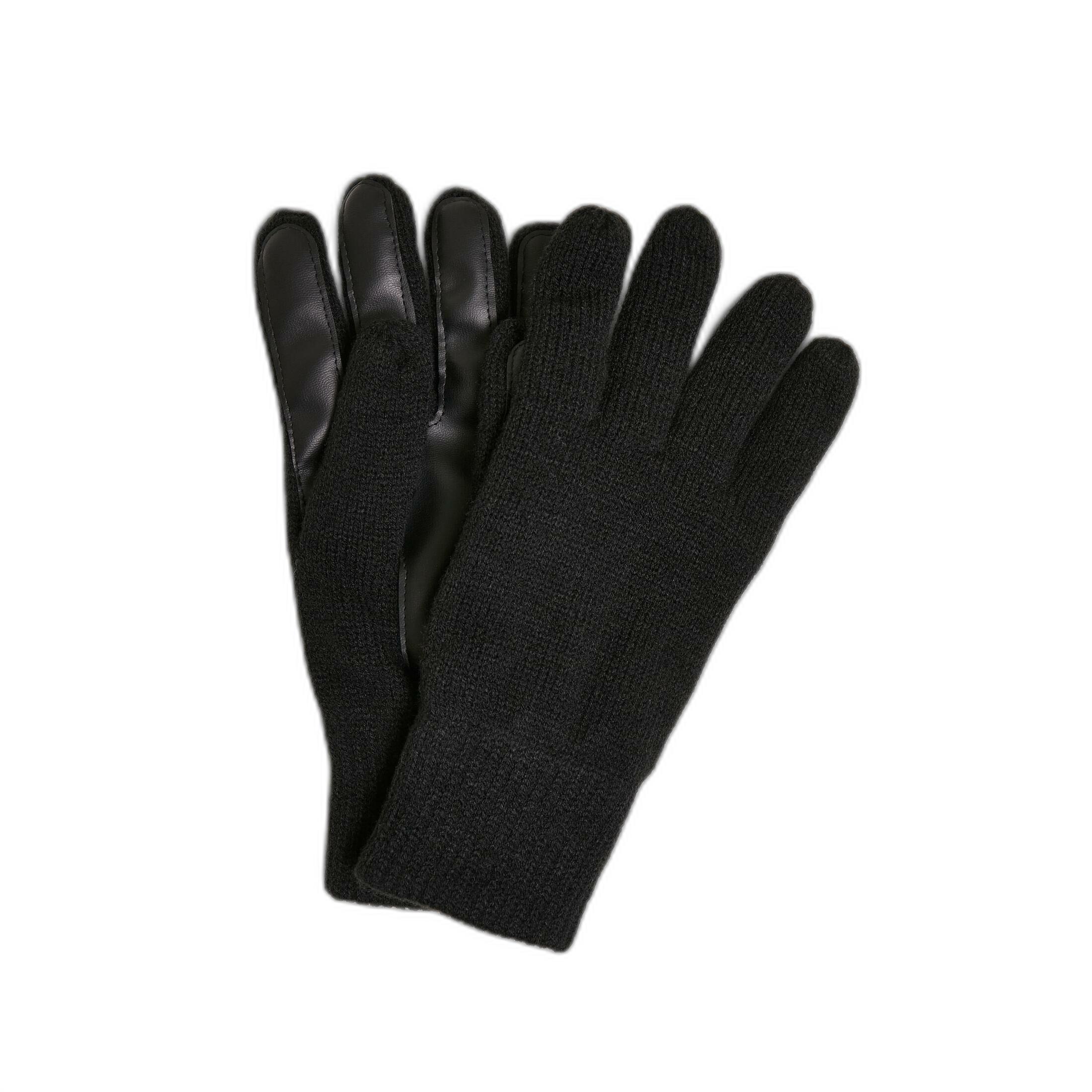 URBAN CLASSICS  gants en tricot et cuir synthétique 