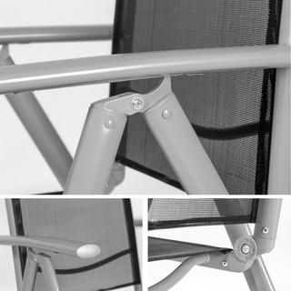Tectake 6 sedie da giardino in alluminio pieghevoli  