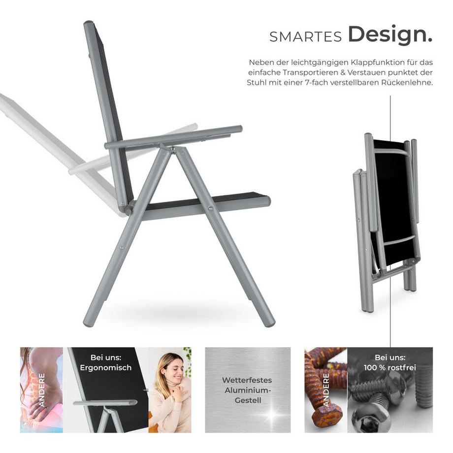 Tectake chaises de jardin pliantes MARILENA Pliable  