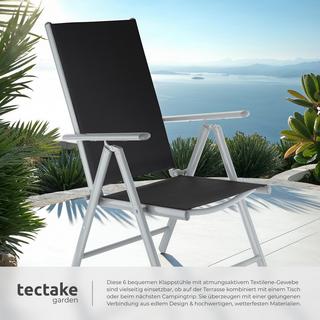 Tectake 6 Aluminium Gartenstühle  