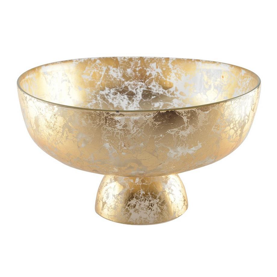 Aulica  GOLDENE SCHALE AUF FUß 27X27X9CM 