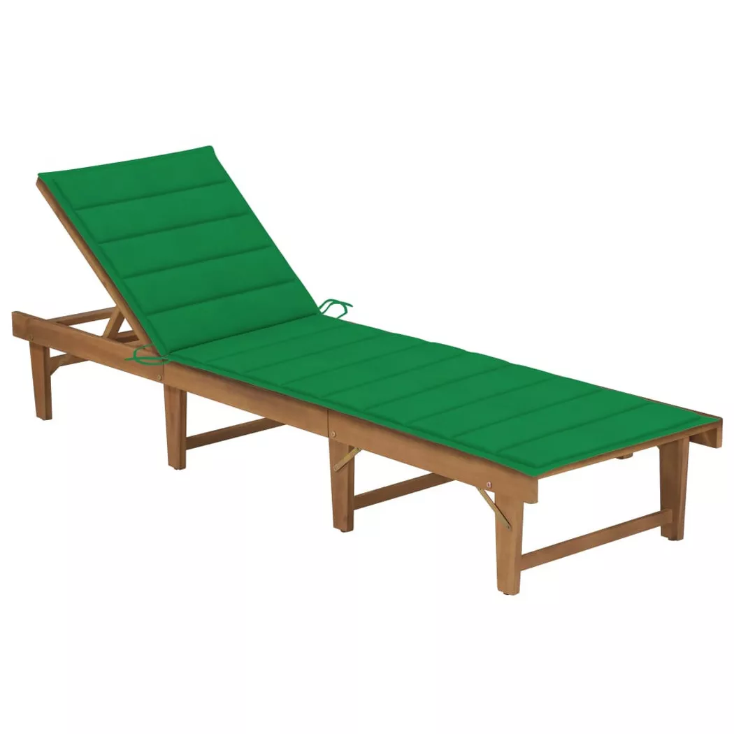 VidaXL - Sonnenliege akazienholz, One Size, Grün