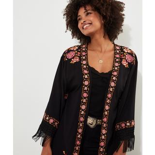 Joe Browns  Kimono Brodé Floral à Frange 