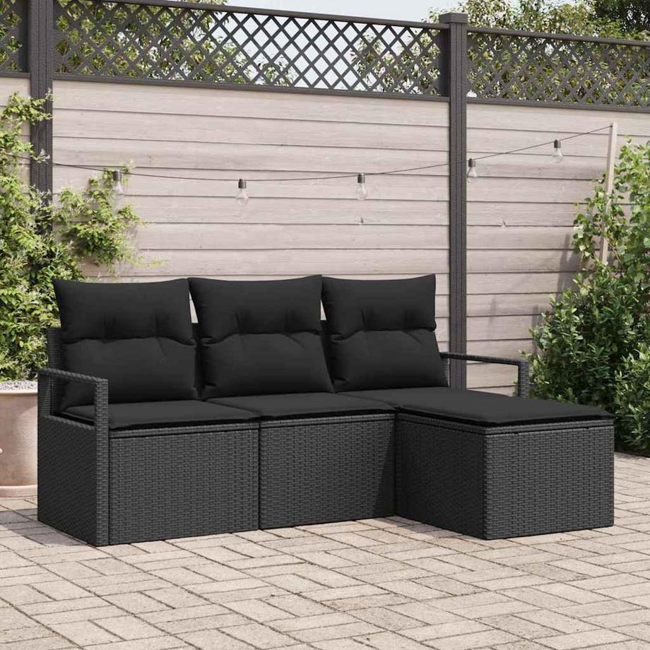 VidaXL Canapé de jardin poly rattan  