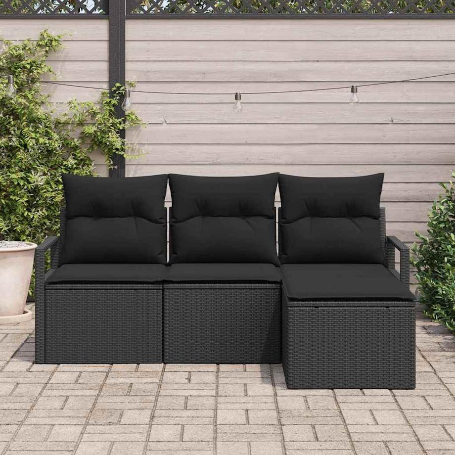 VidaXL Canapé de jardin poly rattan  