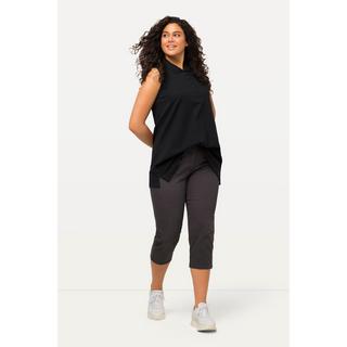 Ulla Popken  Pantalon Mony, longueur au mollet. Poches zippées et tissu stretch 