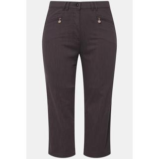 Ulla Popken  Pantalon Mony, longueur au mollet. Poches zippées et tissu stretch 