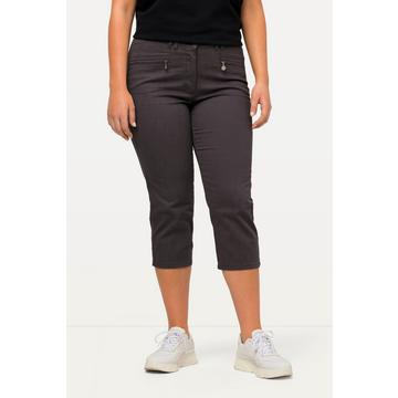 Pantaloni modello Mony lunghi fino al polpaccio in tessuto elasticizzato con tasche con zip