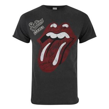 Rolling Stones Zunge Autogramm TShirt