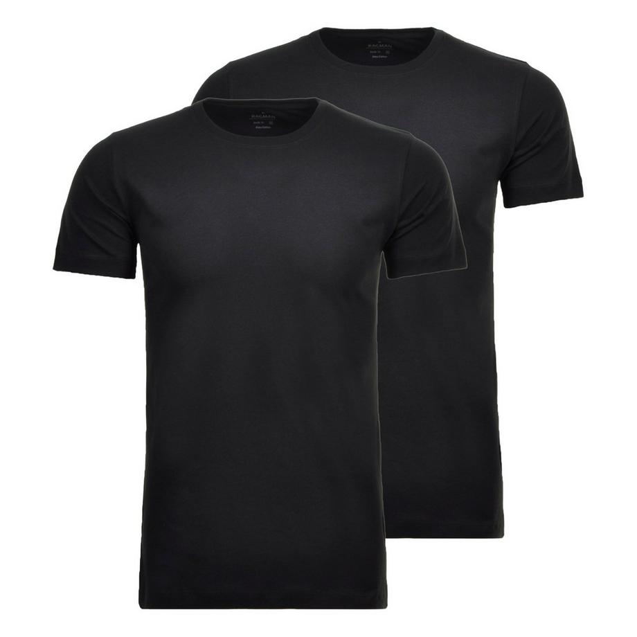 T-Shirt  2er Pack Bequem sitzend-Body Fit Rundhals T-Shirt 2P