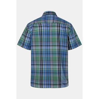 JP1880  Camicia a quadri dal taglio comodo con maniche lunghe e colletto button-down, fino alla tg. 8XL 