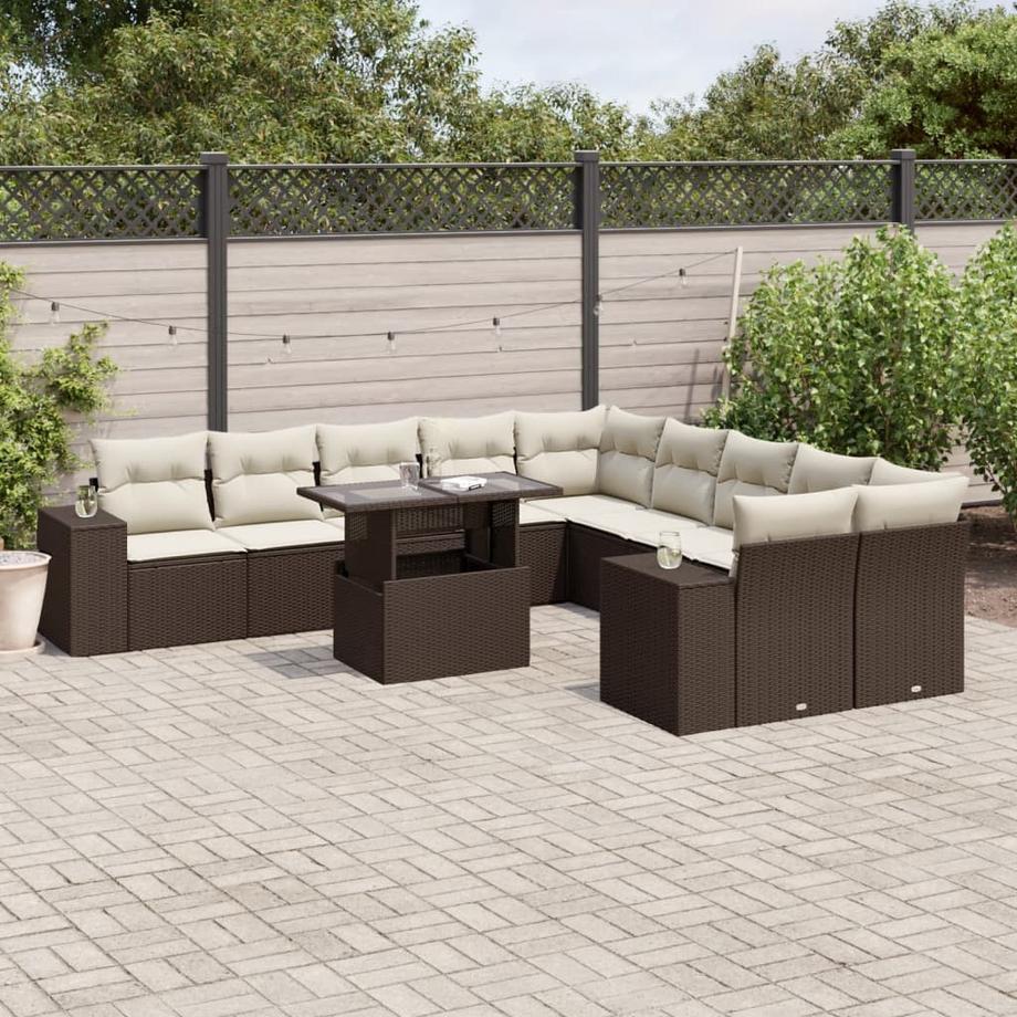 VidaXL set divano da giardino Polirattan  