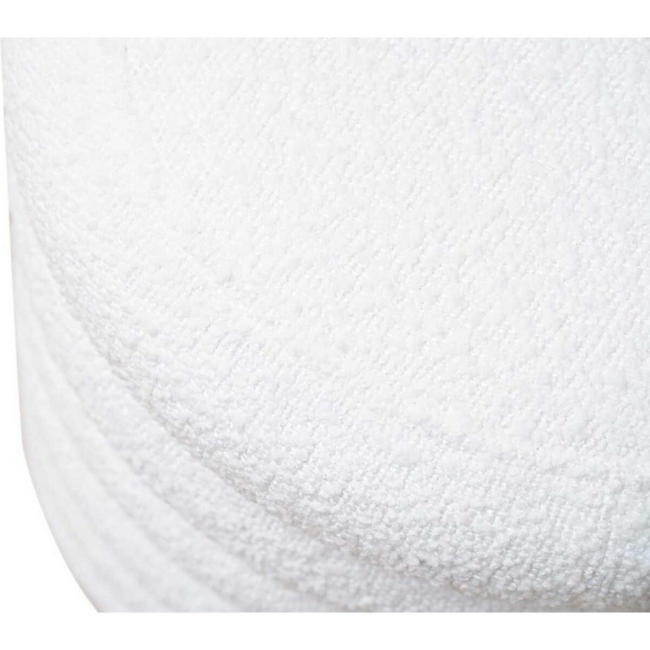 mutoni Tabouret Blestox Bouclé tissu blanc 38  